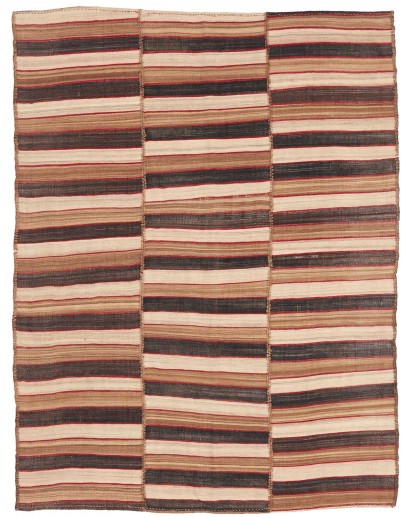 Tappeto Kilim Mazandaran Vintage Persia marrone grigio 143x186