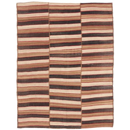 Tappeto Kilim Mazandaran Vintage Persia marrone grigio 143x186