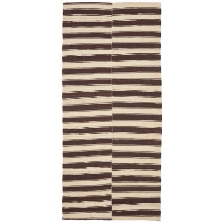Tappeto Kilim Mazandaran Vintage Persia grigio verde 147x328