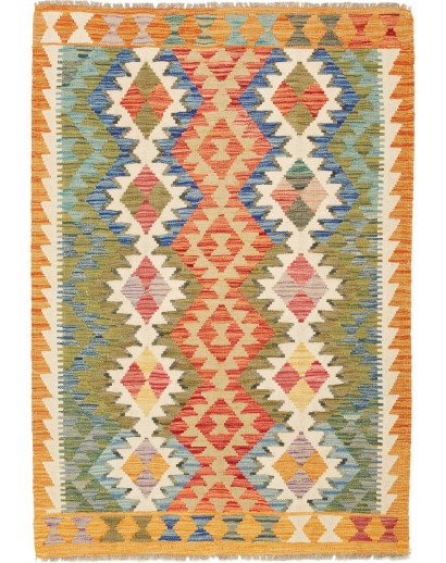 Tappeto Kilim Afghanistan marrone beige 103x146