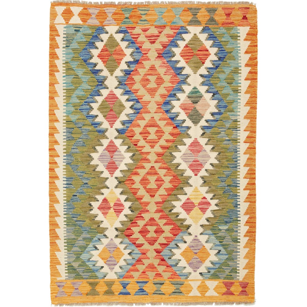 Tappeto Kilim Afghanistan marrone beige 103x146