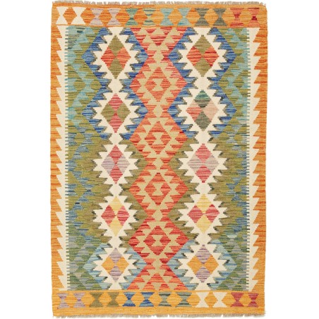 Tappeto Kilim Afghanistan marrone beige 103x146