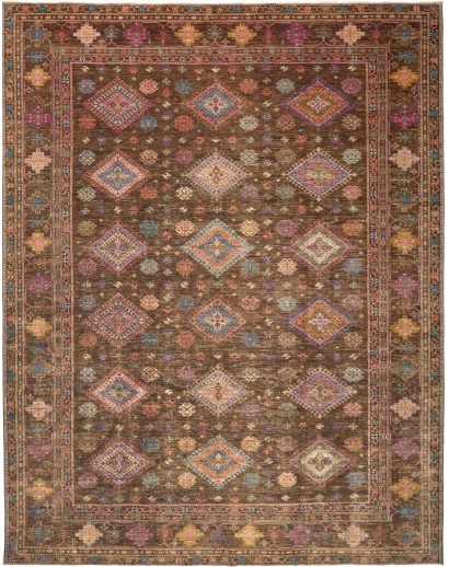 Tappeto Kazak Fine Pakistan azzurro marrone 241x313