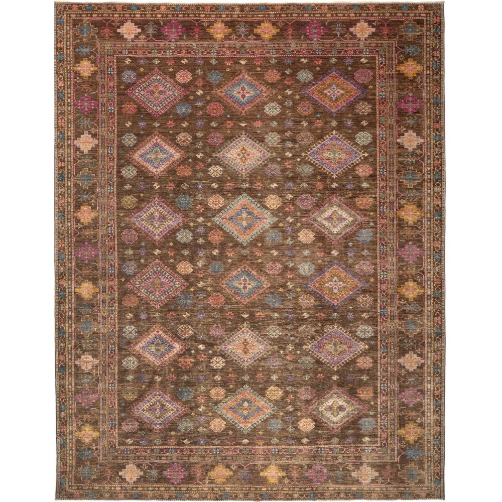 Tappeto Kazak Fine Pakistan azzurro marrone 241x313
