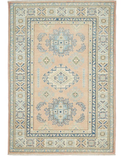 Tappeto Kazak Afghanistan beige grigio 102x147