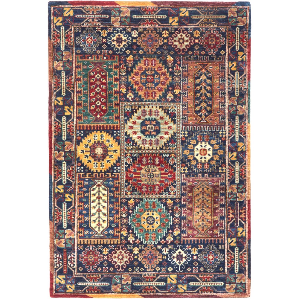 Tappeto Tribal Pakistan azzurro grigio 100x152