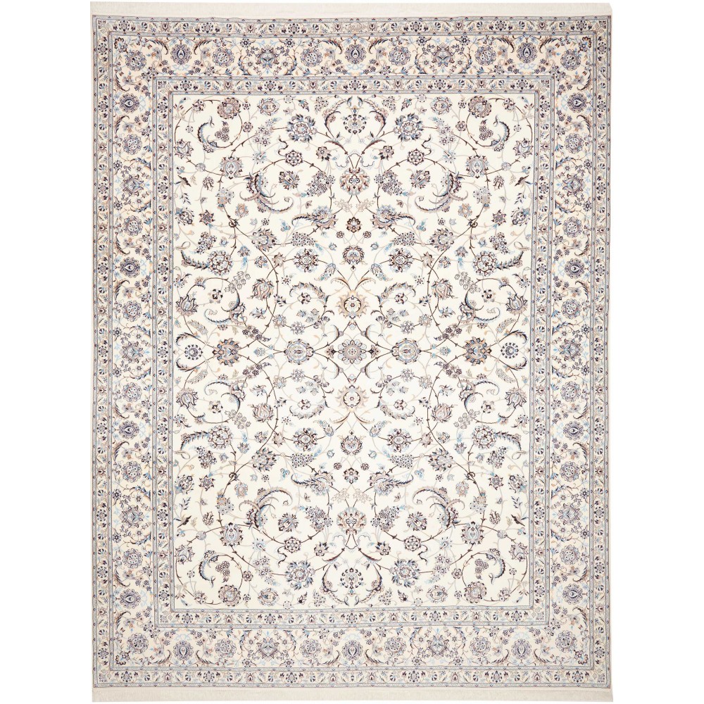 Tappeto Nain 6La Persia bianco grigio 306x403