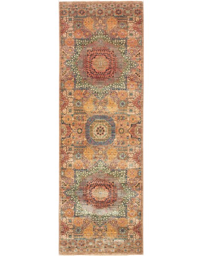 Tappeto Mamlouk Pakistan marrone azzurro 79x244