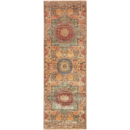 Tappeto Mamlouk Pakistan marrone azzurro 79x244