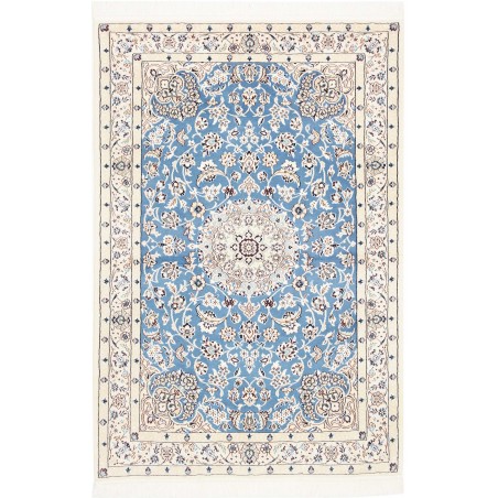 Tappeto Nain 9La Persia bianco azzurro 106x153