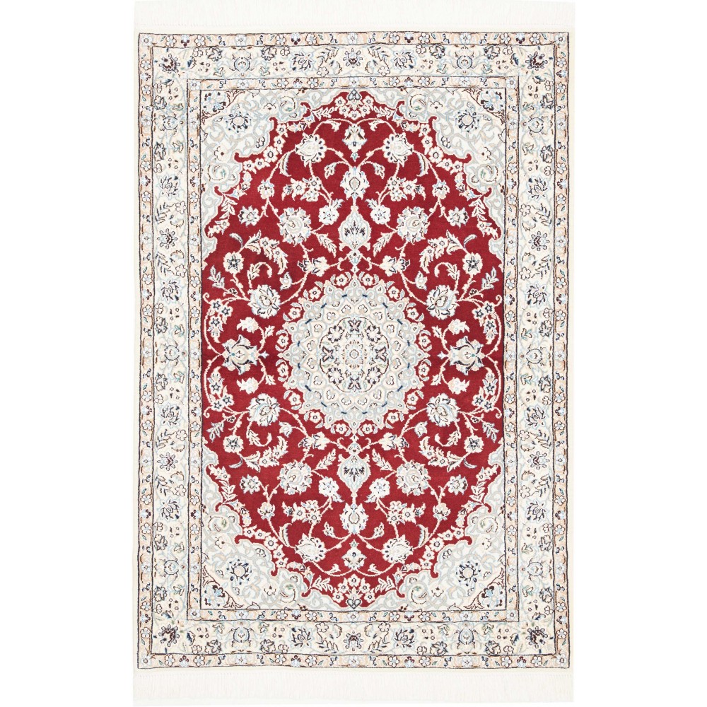 Tappeto Nain 9La Persia bianco marrone 102x148