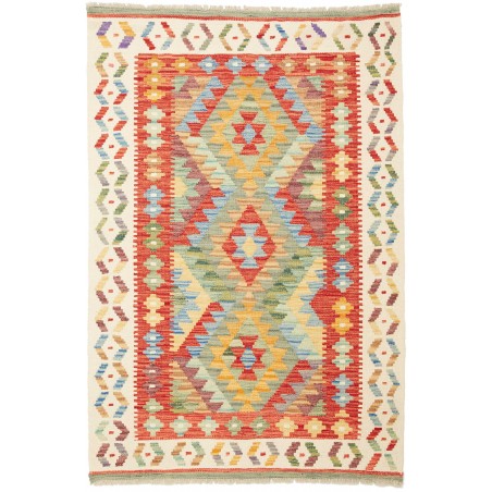 Tappeto Kilim Afghanistan marrone bianco 102x150