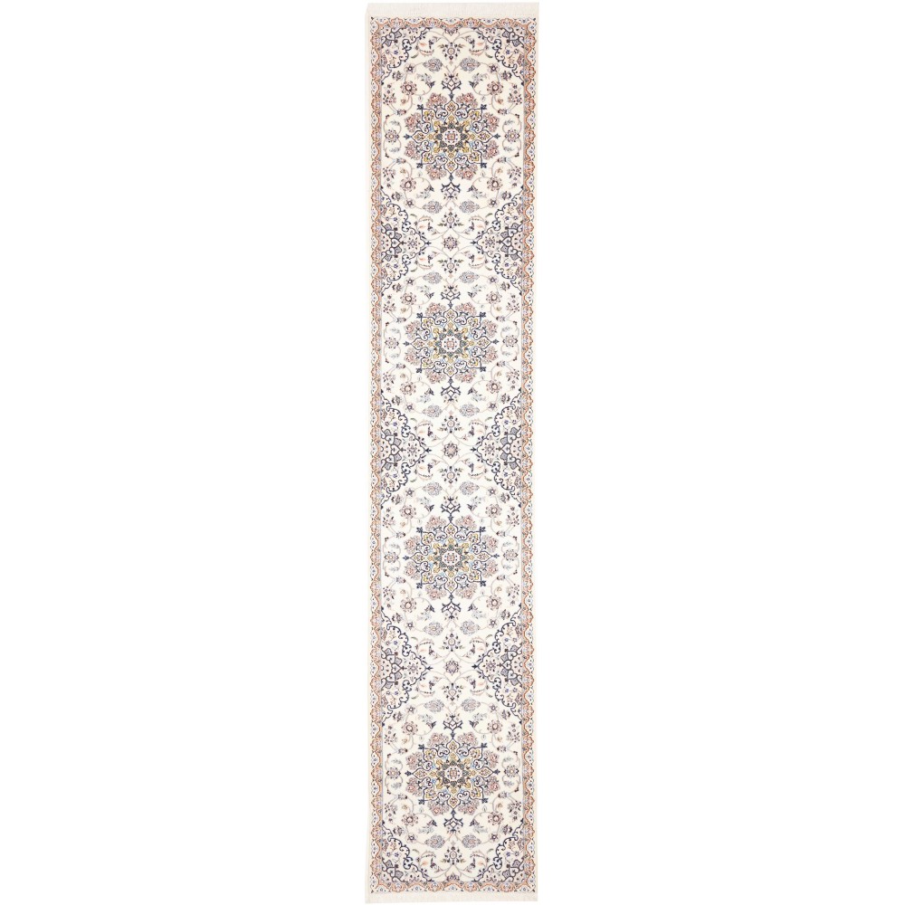 Tappeto Nain 9La Persia bianco grigio 69x386