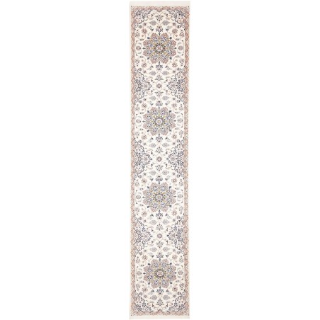 Tappeto Nain 9La Persia bianco grigio 69x386
