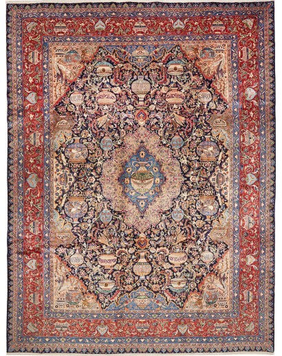 Tappeto Kashamr Zirkhaki Persia marrone grigio 305x407