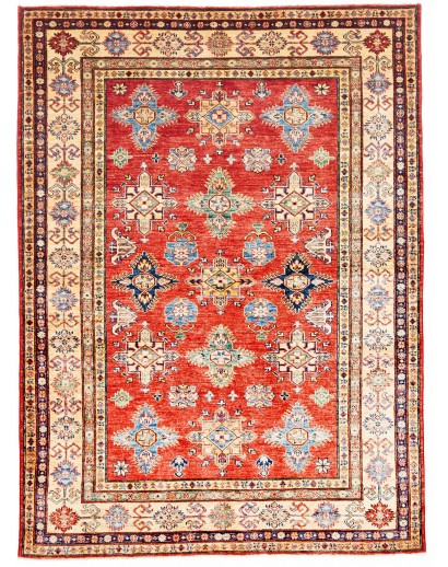 Tappeto Kazak Fine Pakistan marrone grigio 153x207