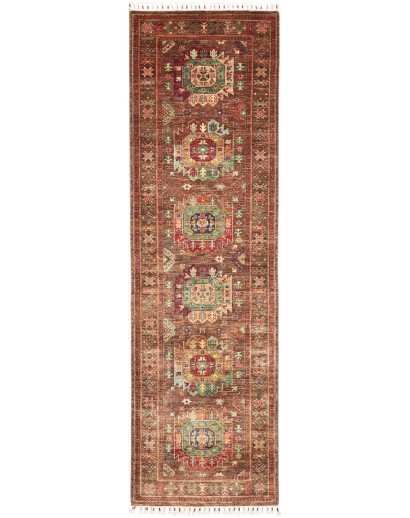 Tappeto Samarkand Pakistan marrone giallo 83x278