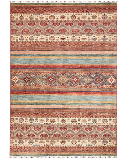 Tappeto Samarkand Pakistan marrone bianco 164x239