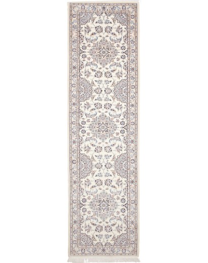 Tappeto Nain 9La Persia bianco grigio 85x313