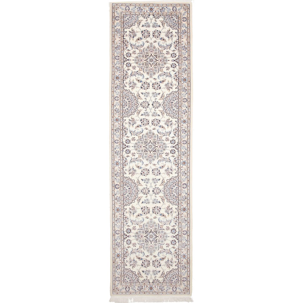 Tappeto Nain 9La Persia bianco grigio 85x313