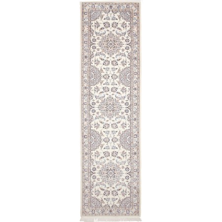 Tappeto Nain 9La Persia bianco grigio 85x313