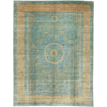Tappeto Mamlouk Pakistan verde azzurro 273x352