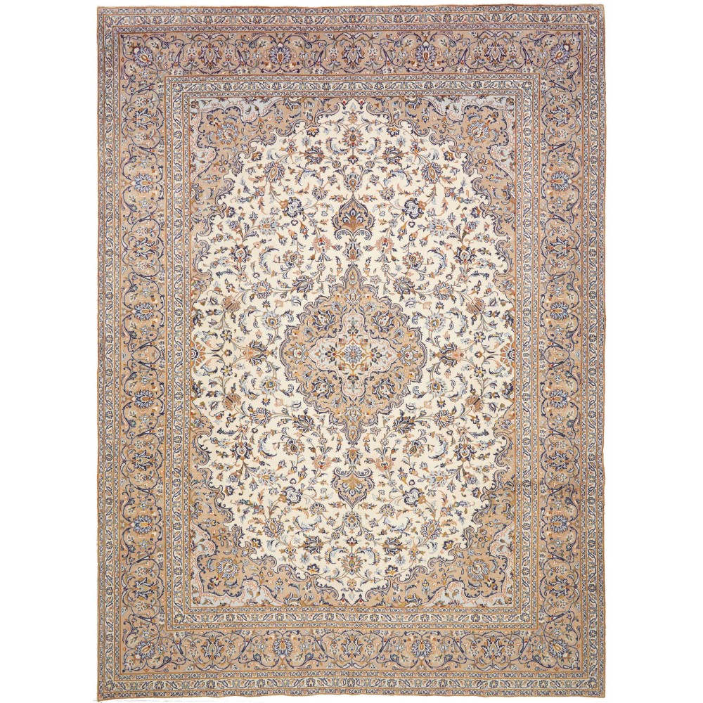 Tappeto Kashan Persia beige grigio 298x400