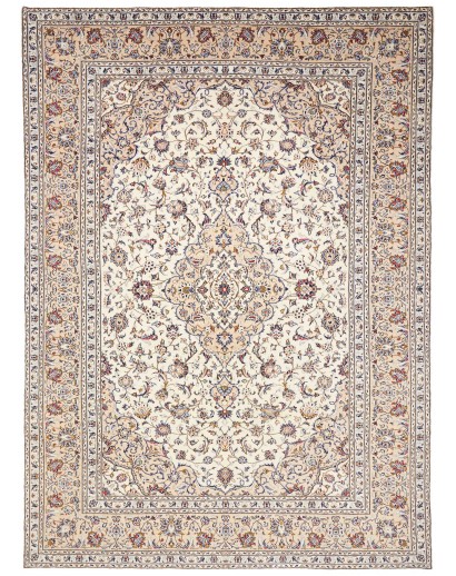 Tappeto Kashan Persia bianco grigio 250x343