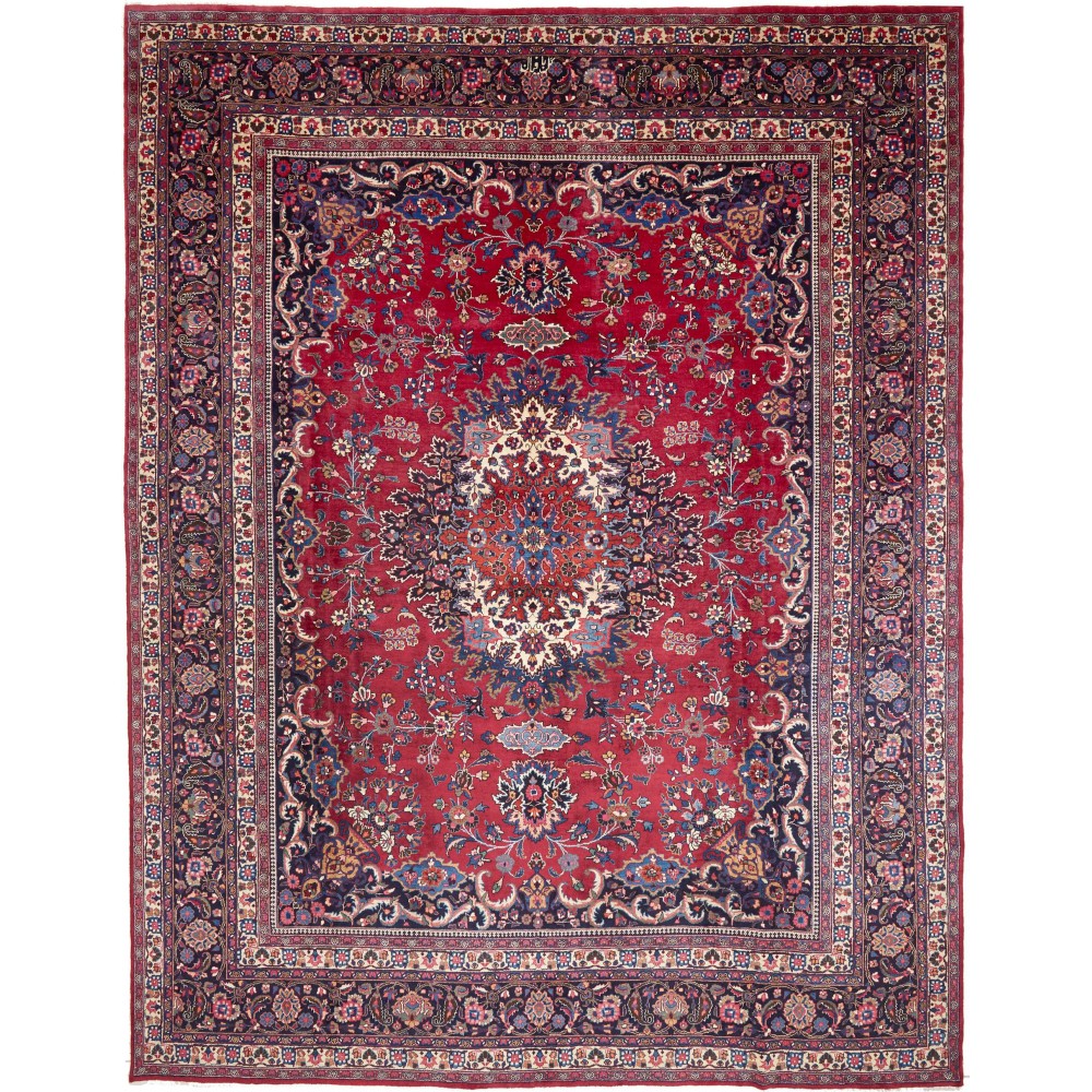 Tappeto Mashad Persia marrone grigio 318x408