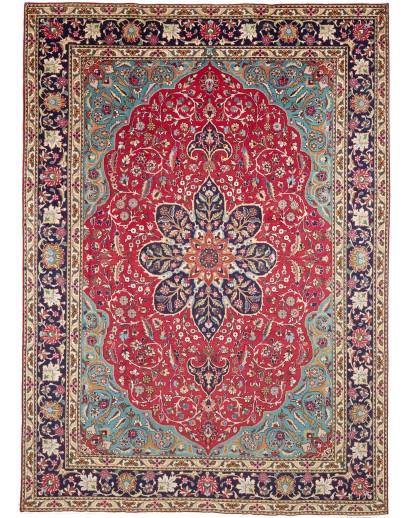 Tappeto Tabriz Persia marrone grigio 250x343