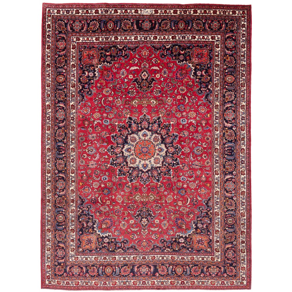 Tappeto Mashad Persia marrone blu 248x340