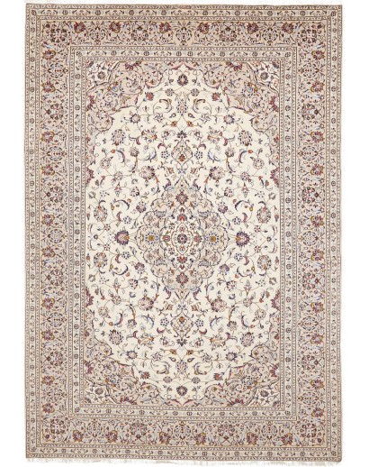Tappeto Kashan Persia bianco grigio 246x354