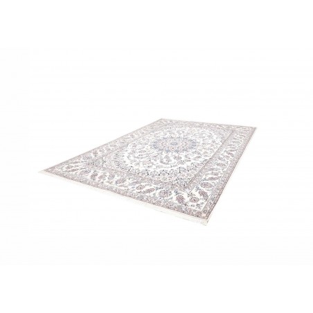 Tappeto Nain Kashmar Persia bianco azzurro 253x354
