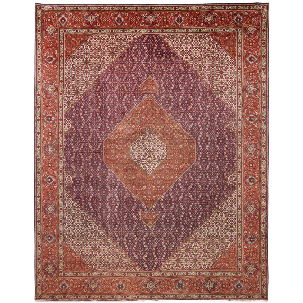 Tappeto Tabriz Persia marrone grigio 305x390