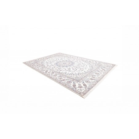Tappeto Nain Kashmar Persia bianco azzurro 253x354