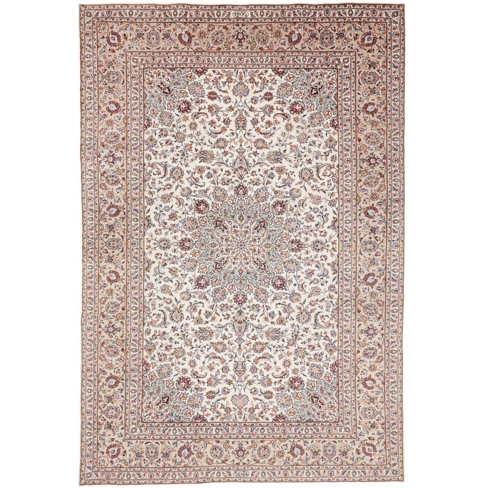 Tappeto Kashan Persia beige grigio 242x360