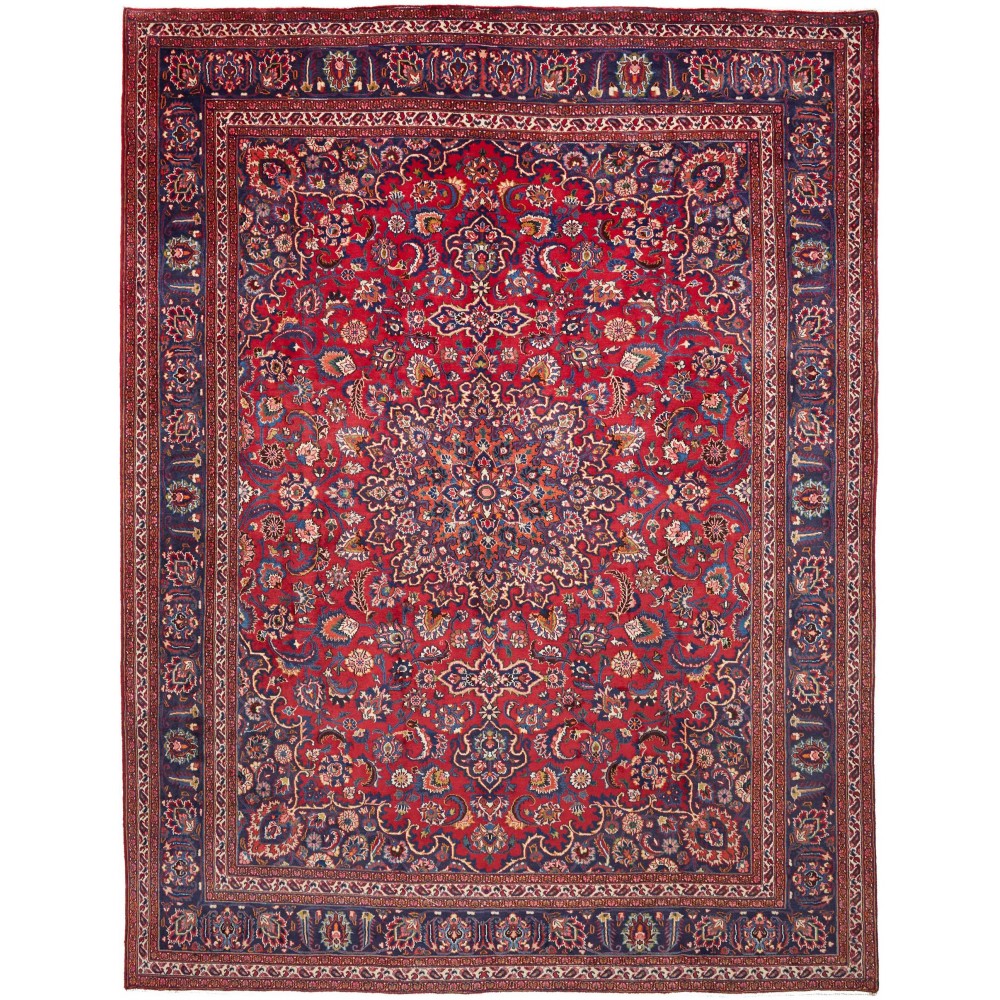 Tappeto Mashad Persia marrone giallo 290x375