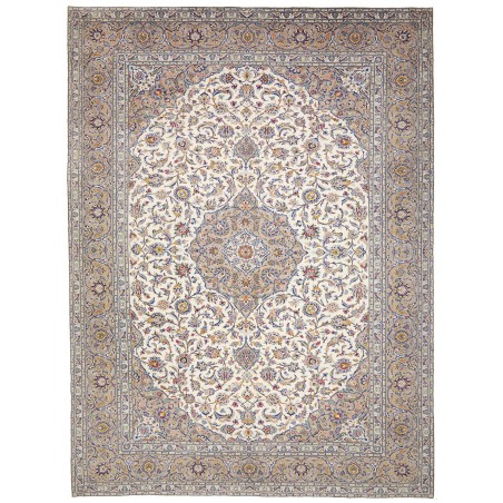 Tappeto Kashan Persia beige bianco 300x405