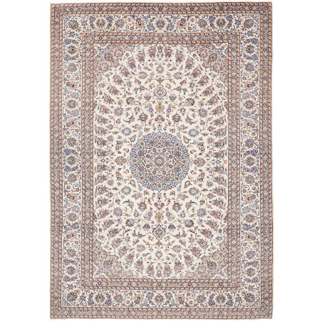 Tappeto Kashan Persia bianco marrone 253x357