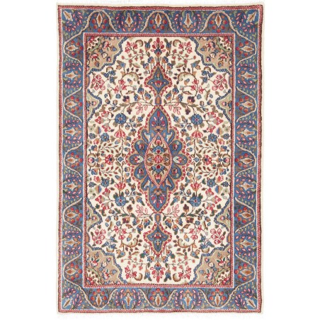 Tappeto Kerman Persia beige azzurro 92x140