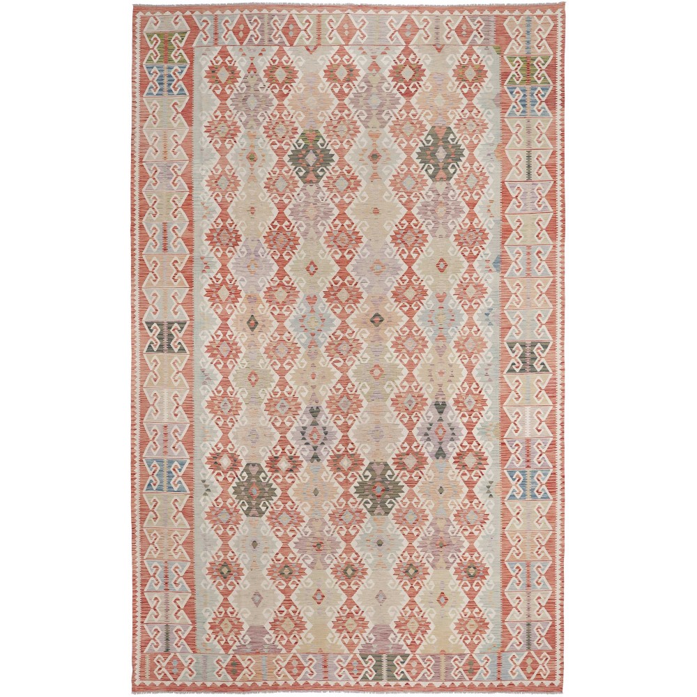 Tappeto Kilim Afghanistan marrone rosso 302x486