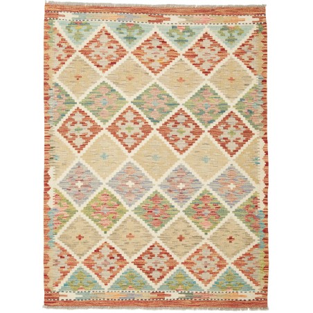 Tappeto Kilim Afghanistan marrone rosso 109x139