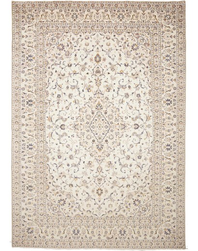 Tappeto Kashan Persia bianco marrone 286x403
