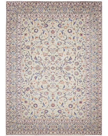 Tappeto Kashan Persia beige grigio 277x390
