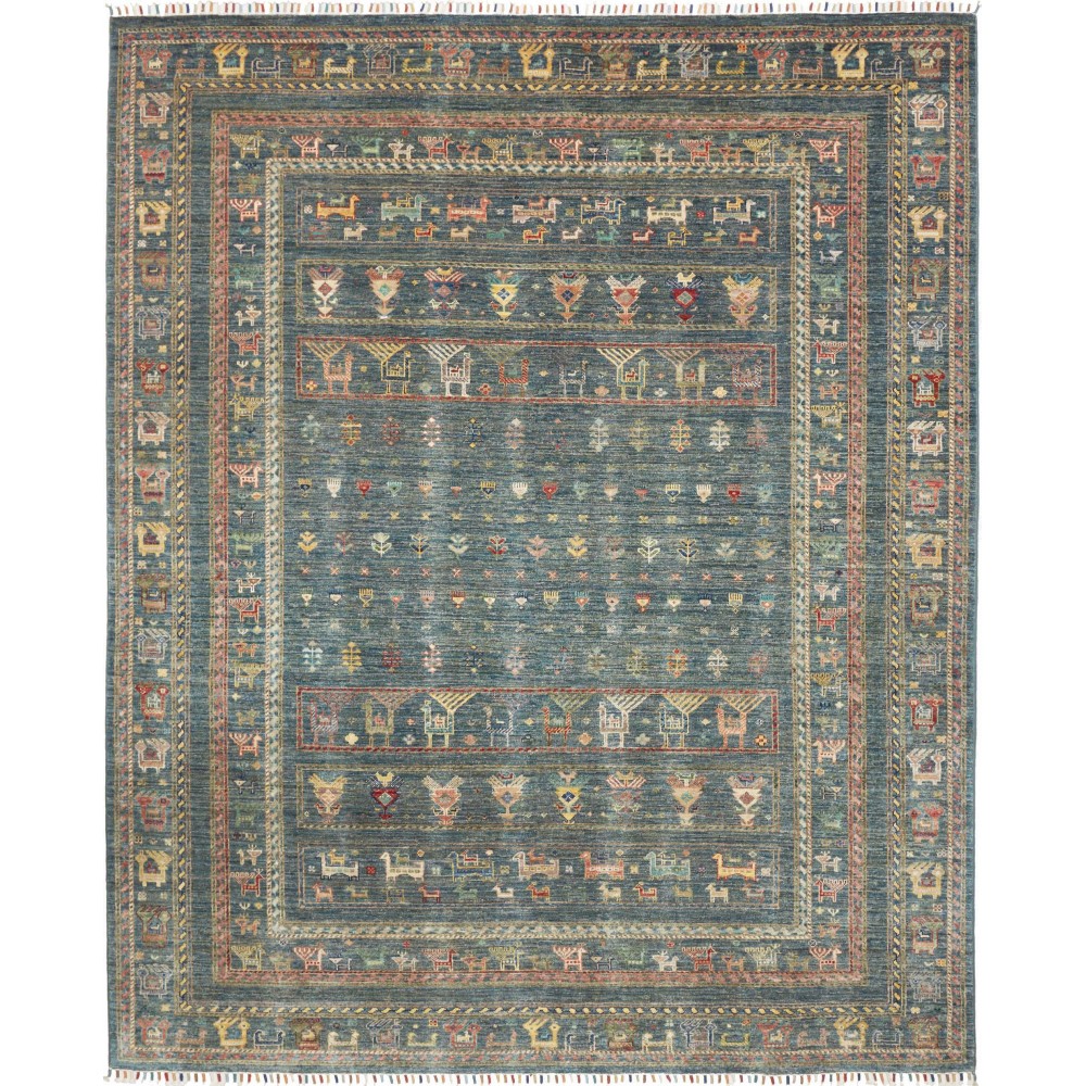 Tappeto Rubin Pakistan bianco azzurro 203x242