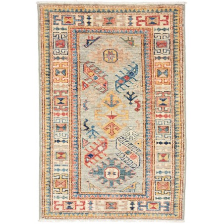 Tappeto Kazak Fine Pakistan marrone azzurro 69x96