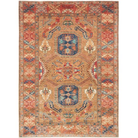 Tappeto Kazak Fine Pakistan marrone arancione 174x236