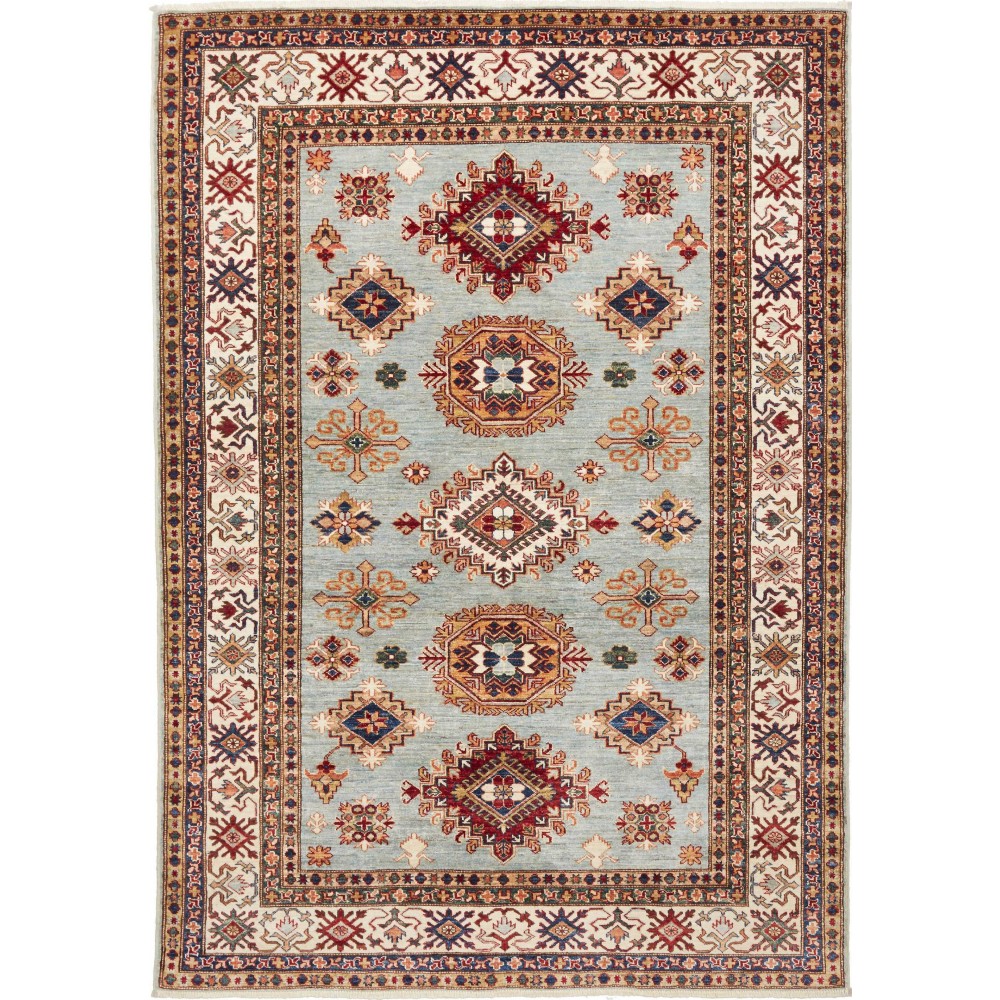 Tappeto Kazak Fine Pakistan marrone grigio 171x246