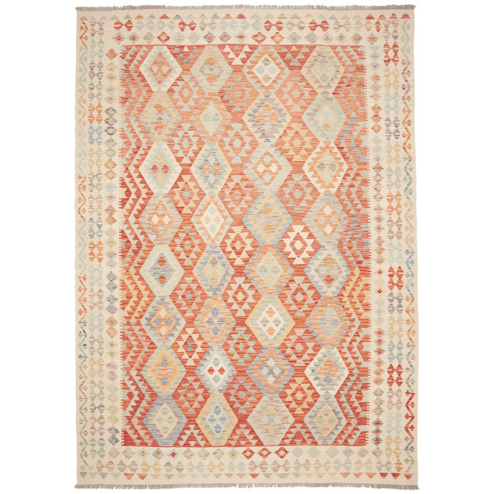 Tappeto Kilim Afghanistan giallo arancione 250x344