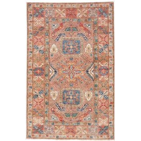Tappeto Kazak Fine Pakistan marrone bianco 122x190